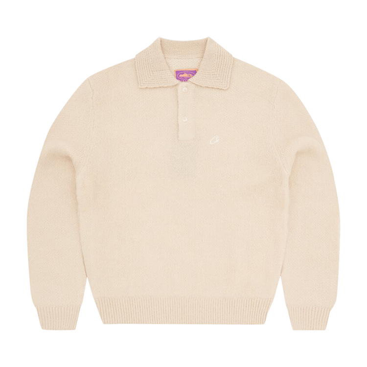 Buy Corteiz Mohair Fuzzy Collar Sweater 'Cream' - 7892 1SS240105MFCS CREA |  GOAT