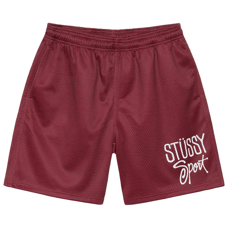 Buy Stussy Mesh Short Sport 'Maroon' - 112307 MARO | GOAT