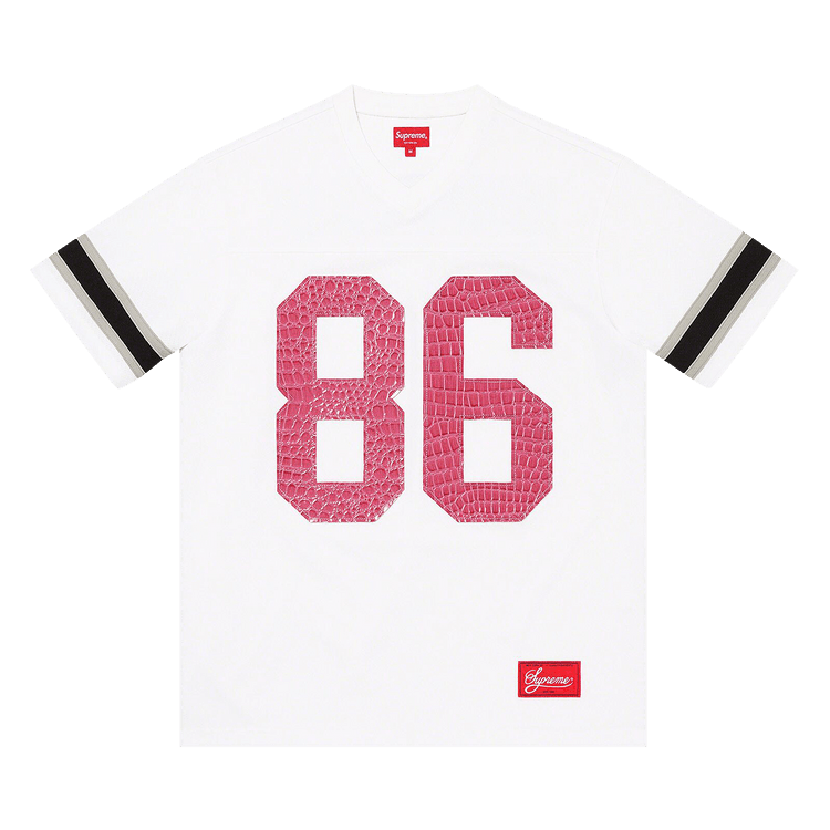 Buy Supreme Faux Croc Football Jersey 'White' - SS22KN26