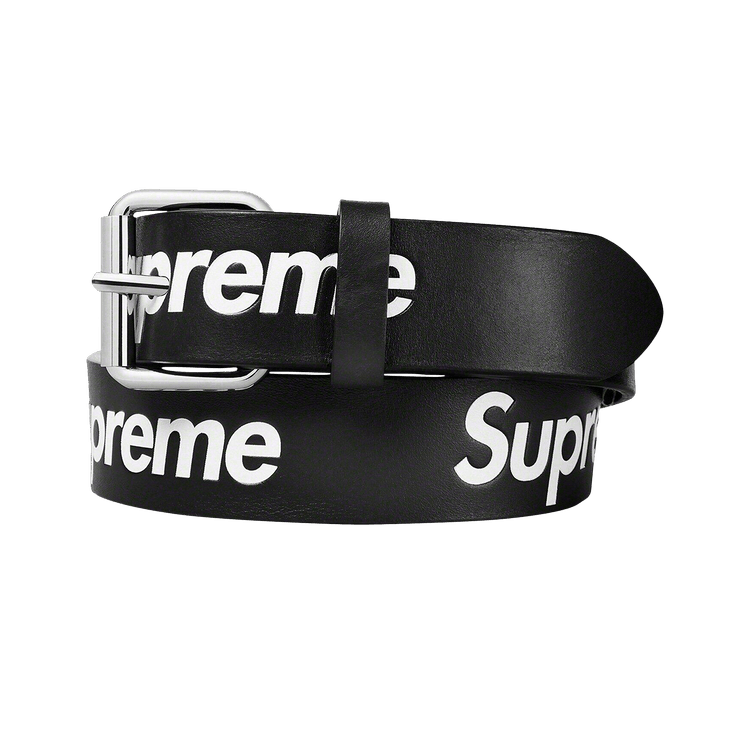 Buy Supreme Repeat Leather Belt 'Black' - SS23A106 BLACK | GOAT