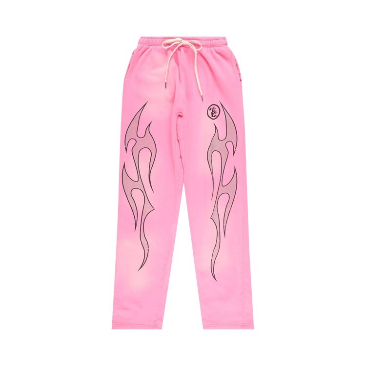 Buy Hellstar Flame Sweatpants 'Pink/Silver' - HS T16 PINK | GOAT