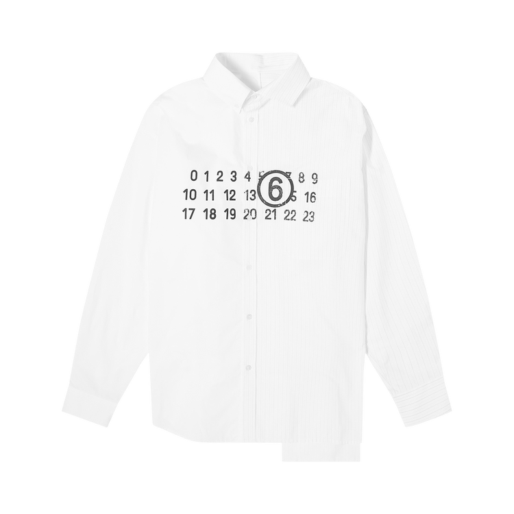 Buy MM6 Maison Margiela Long-Sleeve Printed Shirt 'White