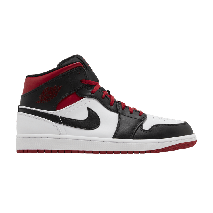 Air Jordan 1 Mid Black Toe White Gym Red
