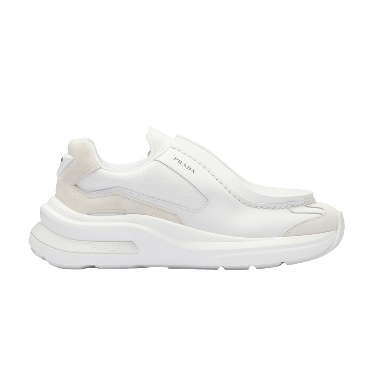 Prada Systeme Brushed Leather Sneaker 'White'