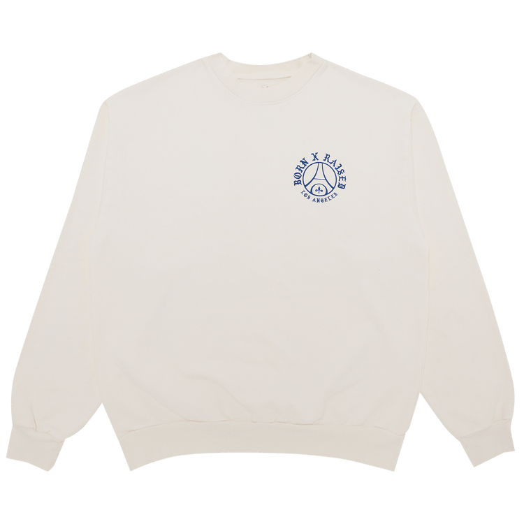 Sweatshirt PSG Born X Raised Off Pitch - Couleur Blanc Crème, Taille M Homme, Neuf Avec Étiquettes