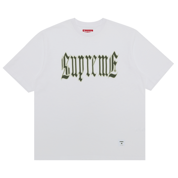 Buy Supreme Old English Short-Sleeve Top 'White' - SS24KN76