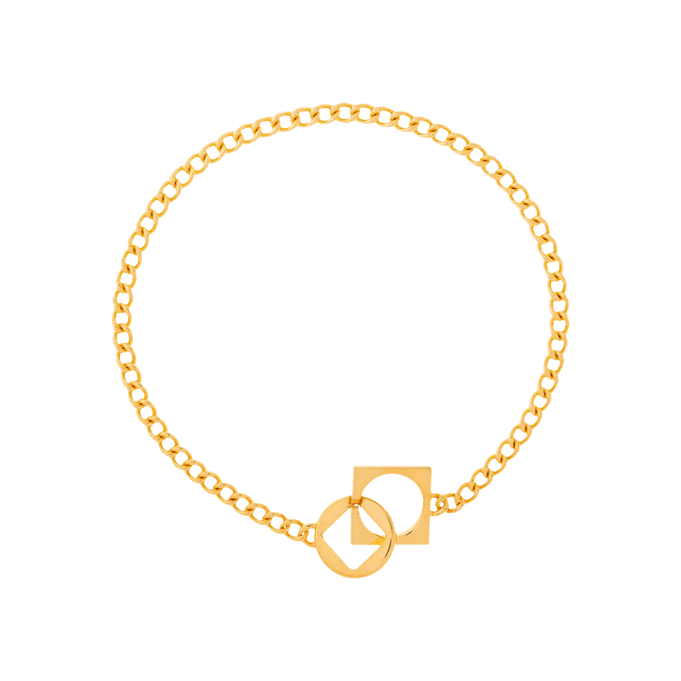 Buy Jacquemus Le Collier Rond Carre 'Light Gold' - 233JW640