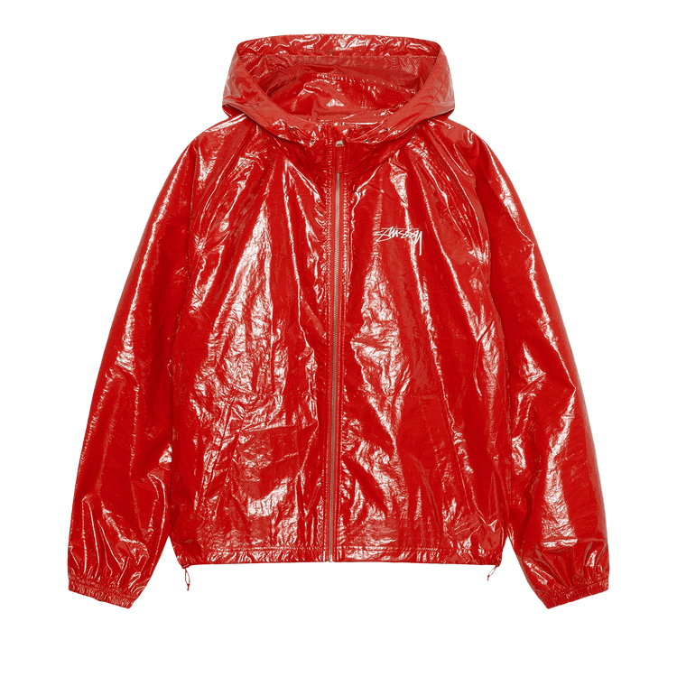 Stussy レッド ナイロンジャケット フード付き Stussy【ステューシー