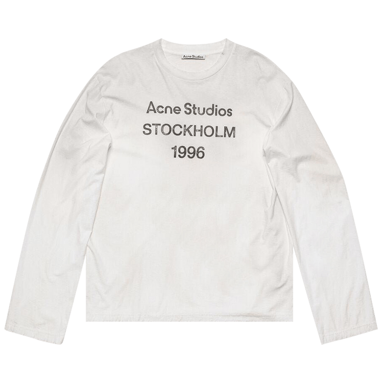 Logo oversized cotton-blend T-shirt in white - Acne Studios