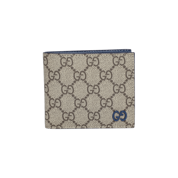 Buy Gucci Monogram Bifold Wallet 'Beige/Ebony/Blue' - 768243