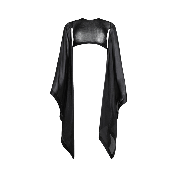 Tシャツ・カットソー RICK OWENS SS24 FLAG CROP TOP (RP01D2232 UCSH09) Buy Rick Owens Lido Flag Crop Top 'Black' - RP01D2232 UCSH