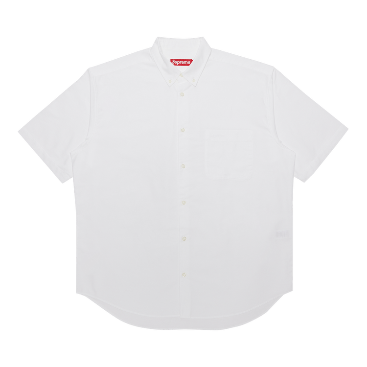 Buy Supreme Loose Fit Short-Sleeve Oxford Shirt 'White' - SS24S3