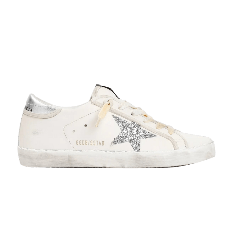 Superstar white and silver glitter outlet