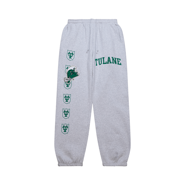 Cactus Jack By Travis Scott X Mitchell Ness Tulane University Sweatpants Grey Heather Culture Circle