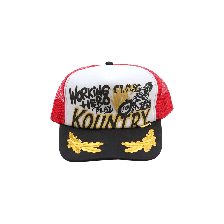 Buy Kapital Kountry Racer Trucker Cap 'White/Red