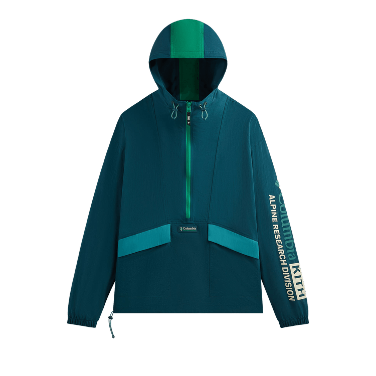Buy Kith For Columbia Wind Anorak 'Midnight Teal' - 2103991 301 | GOAT