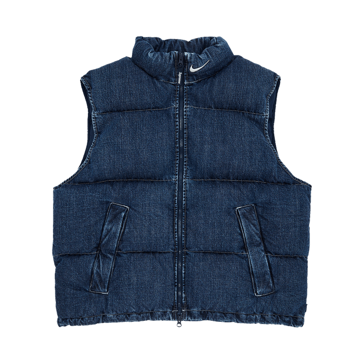 Supreme X Nike Denim Puffer Vest 