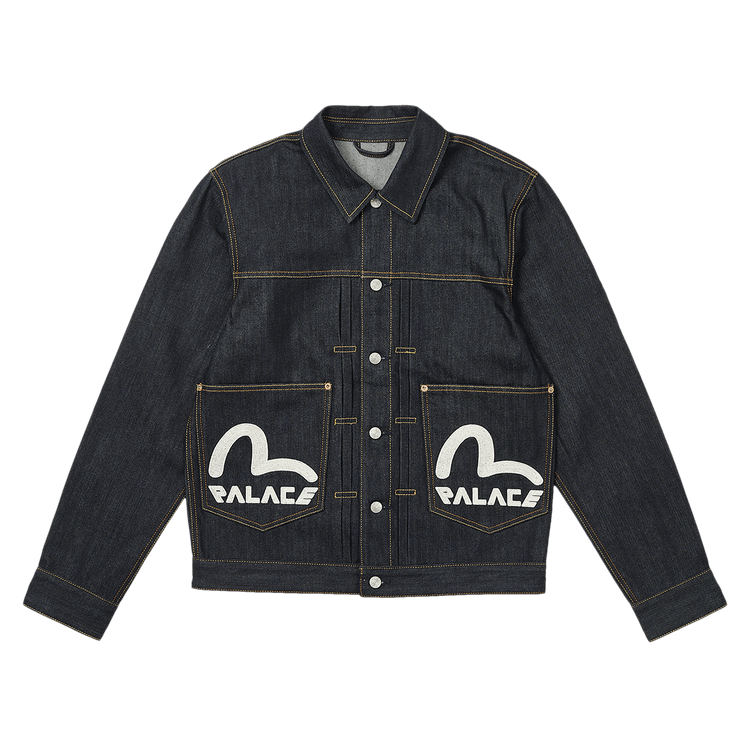 Buy Palace x Evisu Dice Denim Jacket 'Raw' - P26EVSJK002 | GOAT