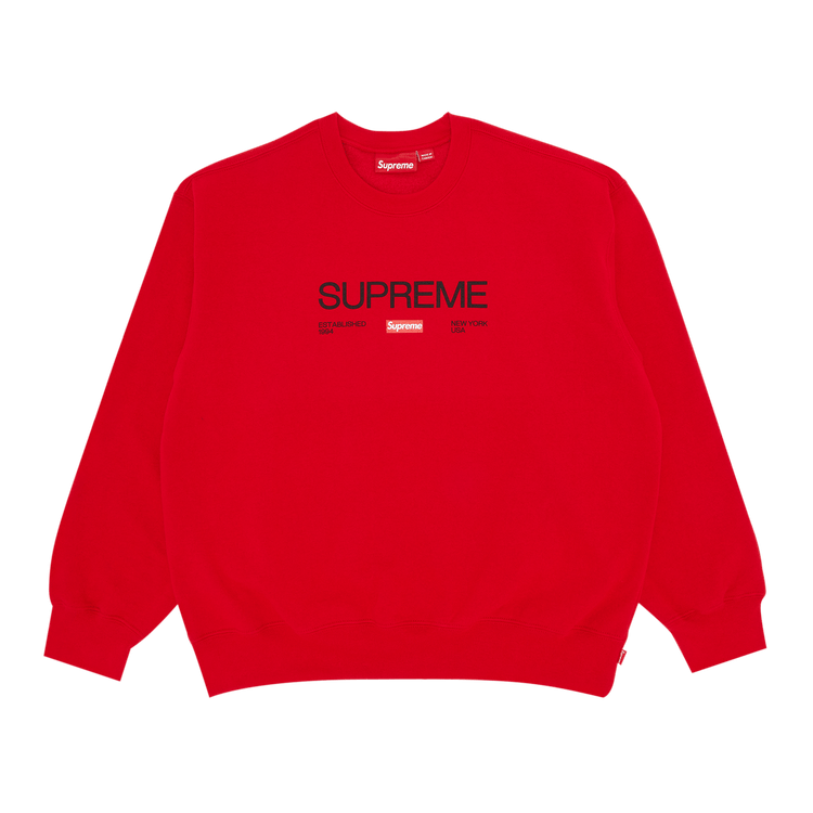 Buy Supreme Established Crewneck 'Red' - SS24SW54 RED | GOAT