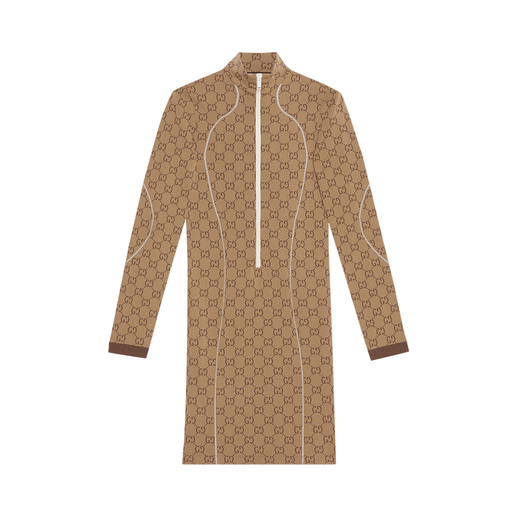 Buy Gucci GG Jersey Jacquard Dress 'Beige/Ebony' - 715525 XJETY 9742 | GOAT
