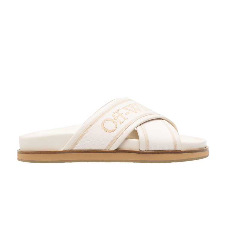 Buy Off-White Wmns Cloud Criss Cross Sliders 'Cream White