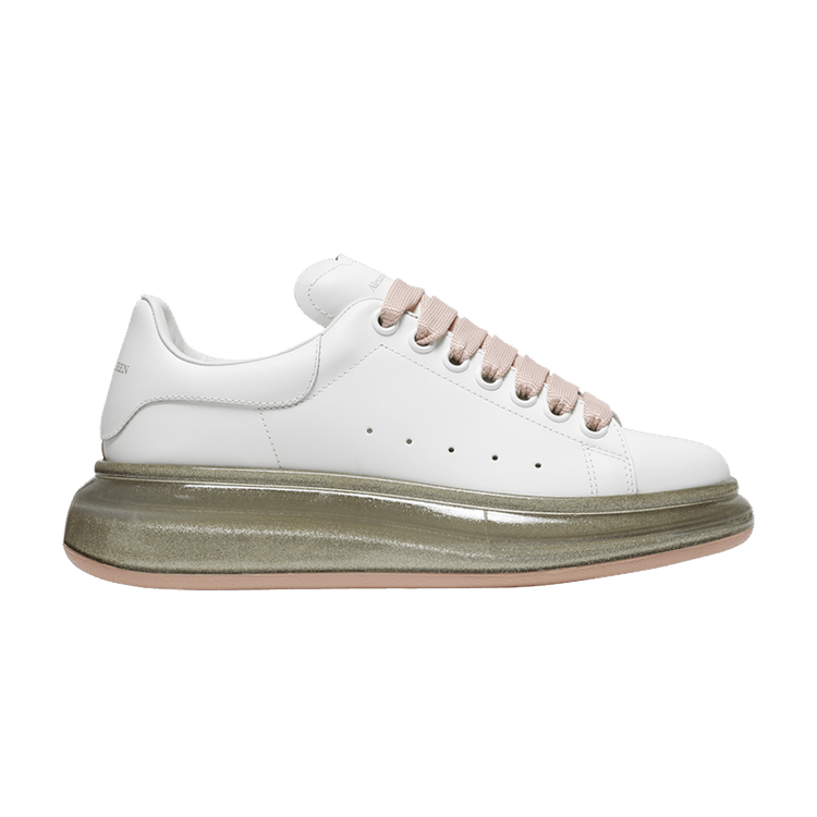 Alexander Mcqueen Wmns Oversized Sneaker Transparent Rose Gold Glitter Culture Circle
