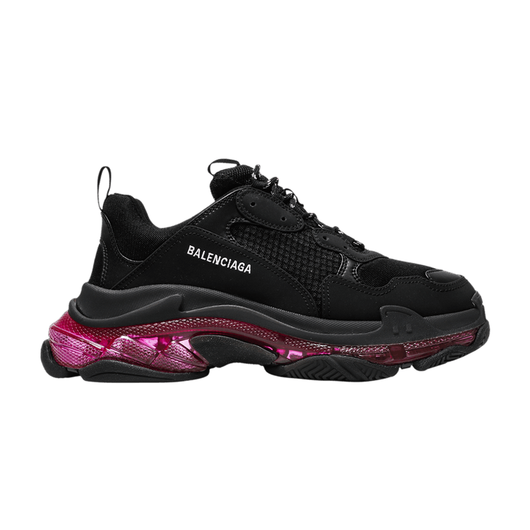 Buy Balenciaga Triple S Sneaker Clear Sole Black Pink Neon 541624 W2FR1 1053 GOAT