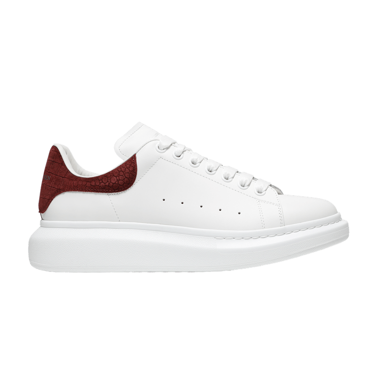 Alexander Mcqueen Oversized Sneaker Burgundy Crocodile Culture Circle