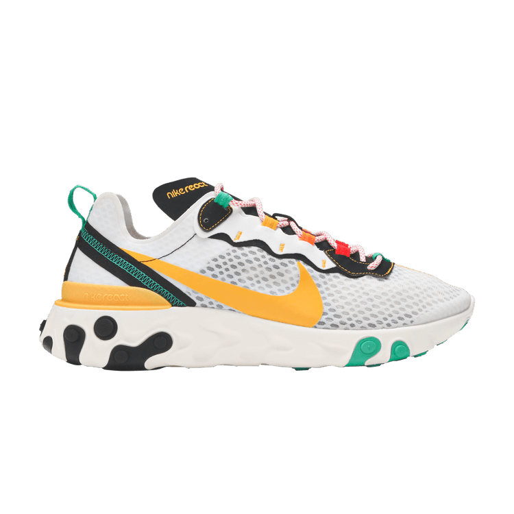 React element 55 white/university gold/black/lucid green new arrivals