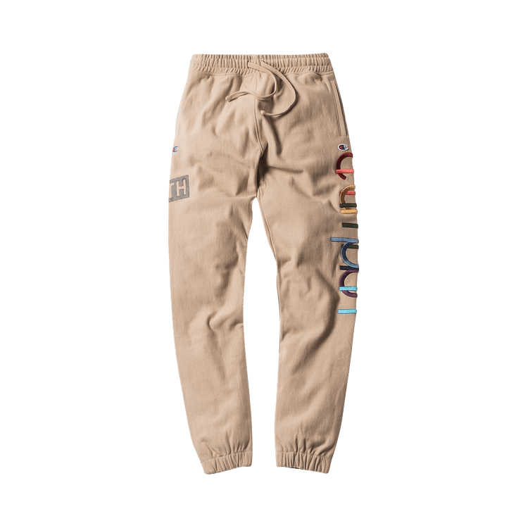 Buy Kith x Champion Double Logo Sweatpant 'Sand' - KH6073