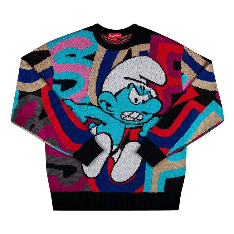 Buy Supreme x Smurfs Sweater 'Black' - FW20SK5 BLACK | GOAT