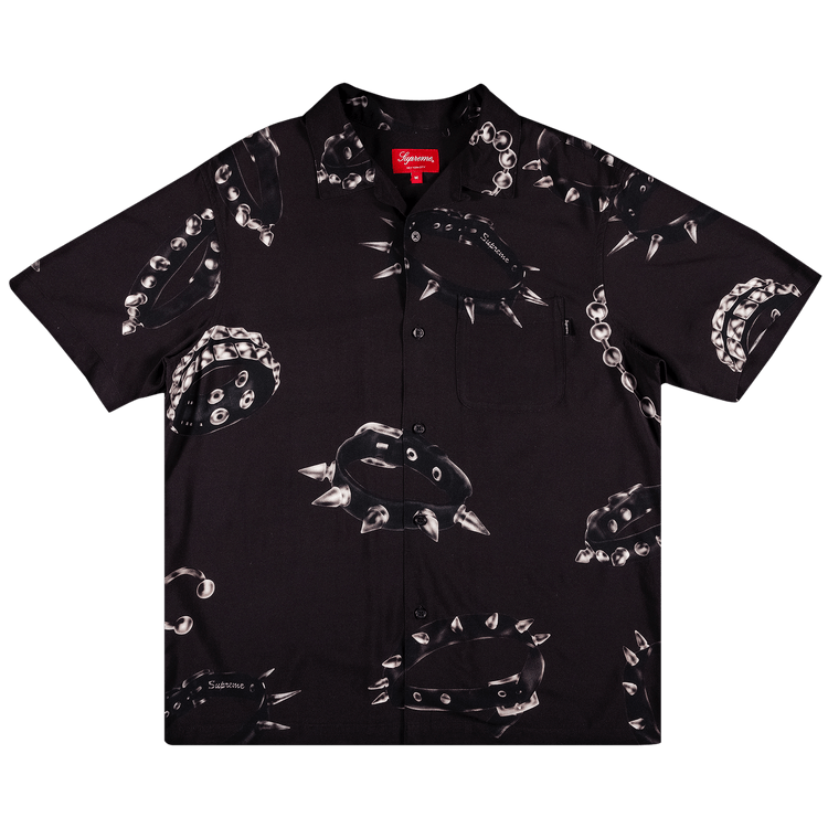 Buy Supreme Studded Collars Rayon Short-Sleeve Shirt 'Dusty Black' -  FW20S44 DUSTY BLACK | GOAT