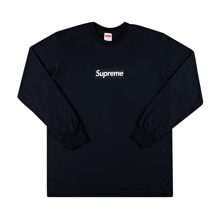 トップス Supreme box logo l/s tee L navy Supreme Box Logo L/S Tee Navy (FW20) – Takeoff Copenhagen