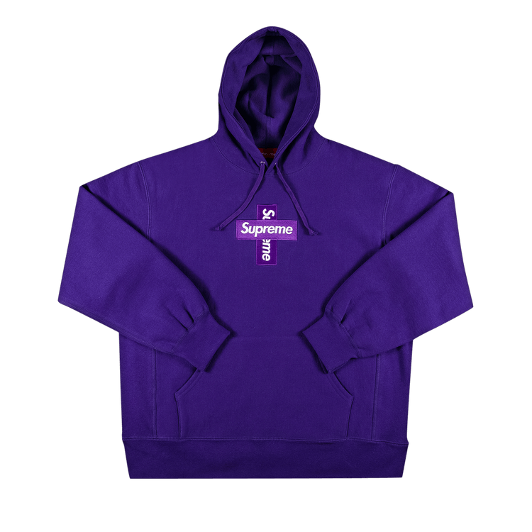 Buy Supreme Cross Box Logo Hooded Sweatshirt Purple FW20SW70 PURPLE GOAT CA