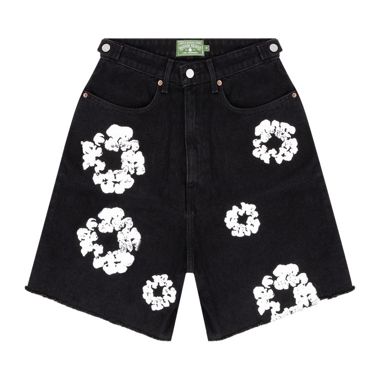 Buy Denim Tears Wreath Jean Short 'Black' - 404 010 BLAC | GOAT