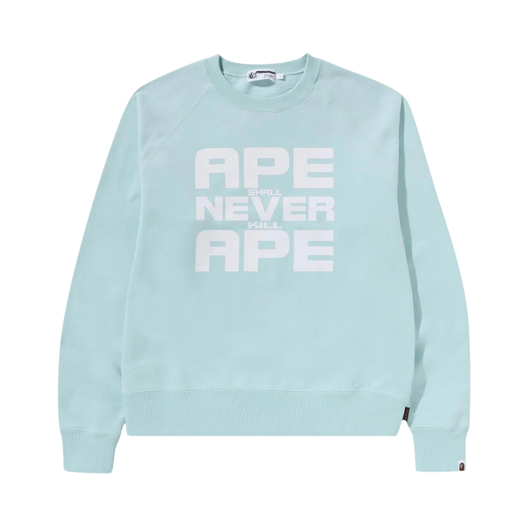 Buy BAPE Ape Shall Never Kill Ape Crewneck 'Sax' - 1K20 113