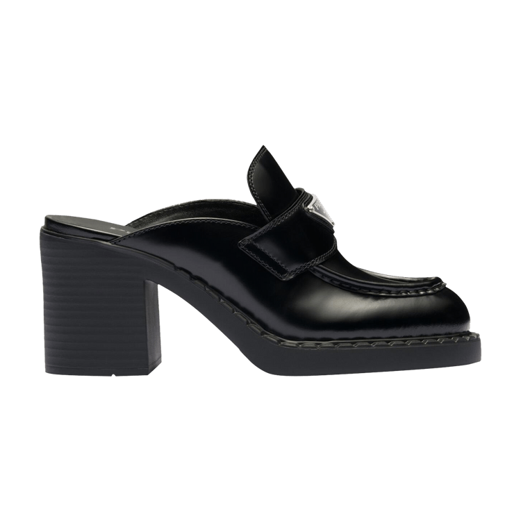 プラダ Prada Calf Leather Mules Prada Leather Mules | Black | FARFETCH JO
