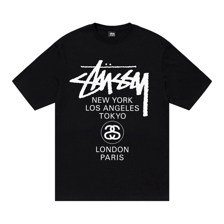 Buy Stussy World Tour Tee 'Black' - 3903860 BLAC | GOAT
