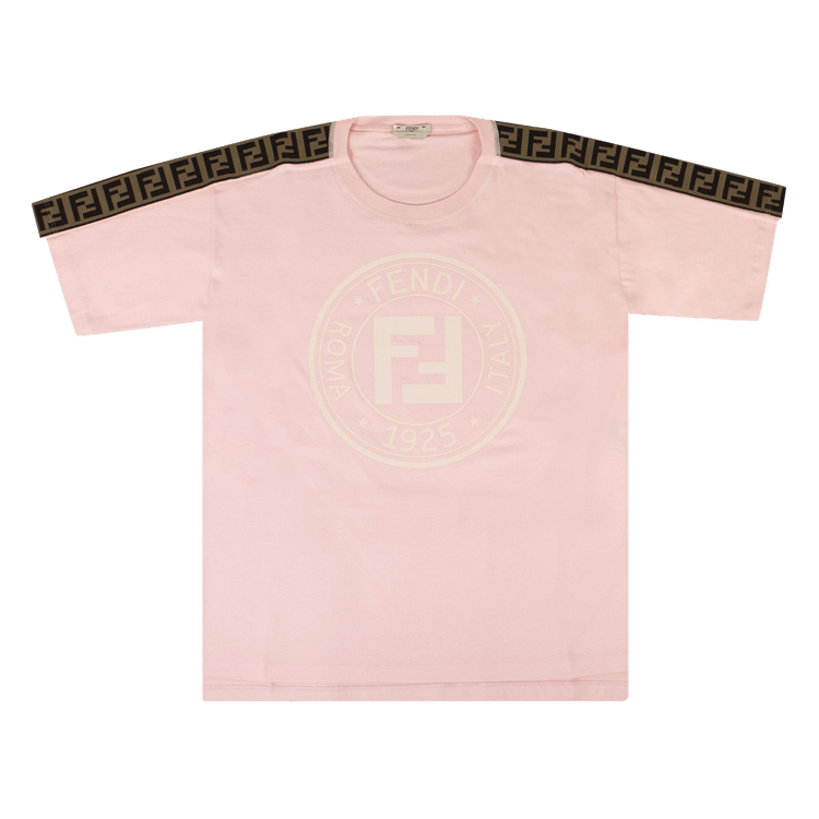 【関税&送料込】Fendi Pink Cotton T-Shirt Fendi - Pink Embroidered Cotton T-Shirt | Childrensalon