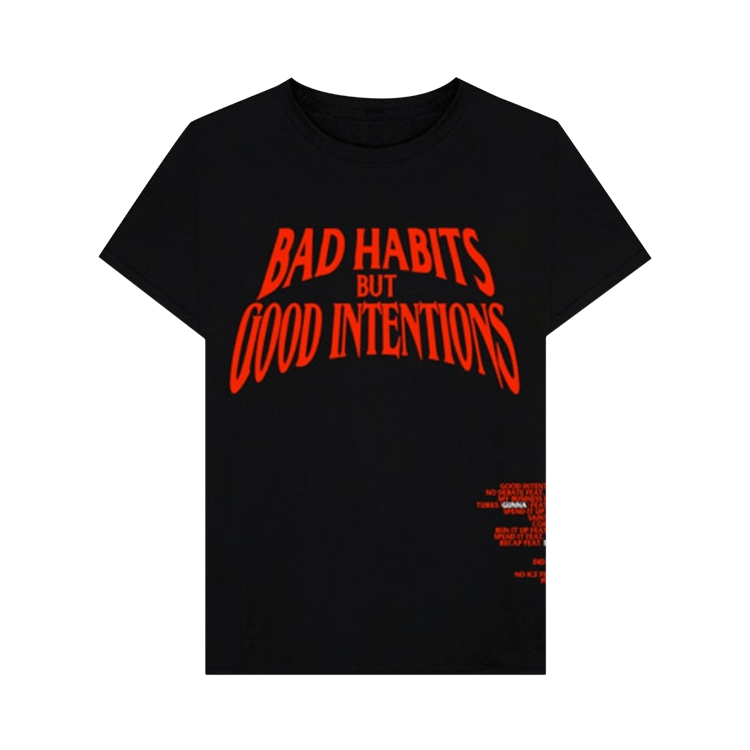 NAV BAD HABITS GOOD INTENTIONS TEE BLACK1