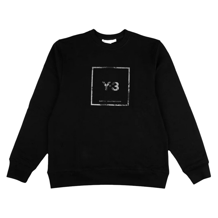 Buy Y-3 U Square Label Graphic Crew Sweatshirt 'Black' - GV6057