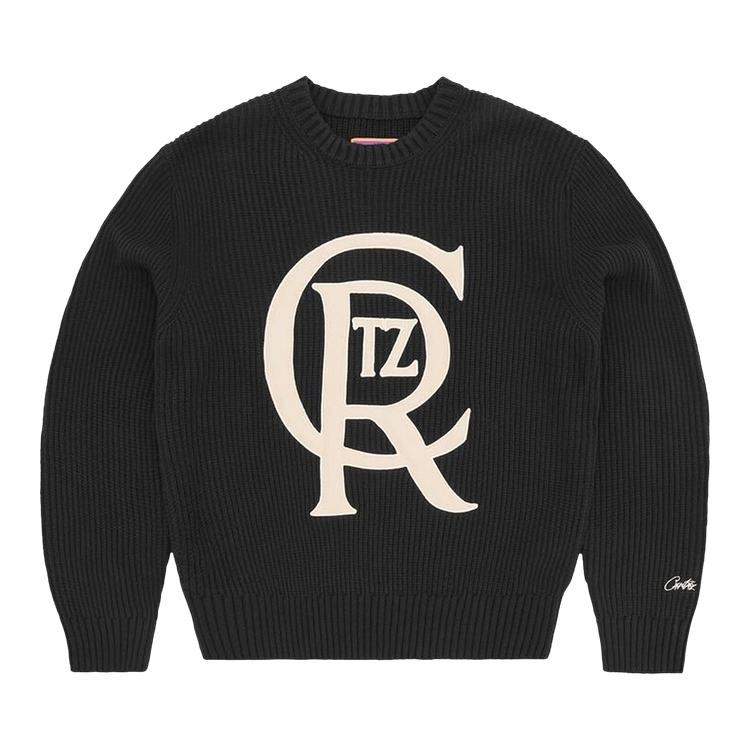 Corteiz Knit Zip Up V2 Black & Cream – Side Kicks