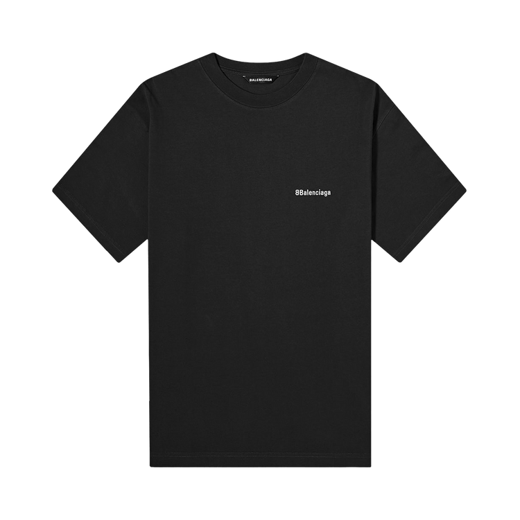 ★即発送★BALENCIAGA ロゴ ユニセックス Tシャツ 612965 THV84 Buy Balenciaga Corporate Logo Tee 'Black/White' - 612966