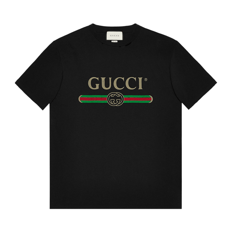 Buy Gucci Oversize T-Shirt With Logo 'Black' - 457095 X5L89 1948