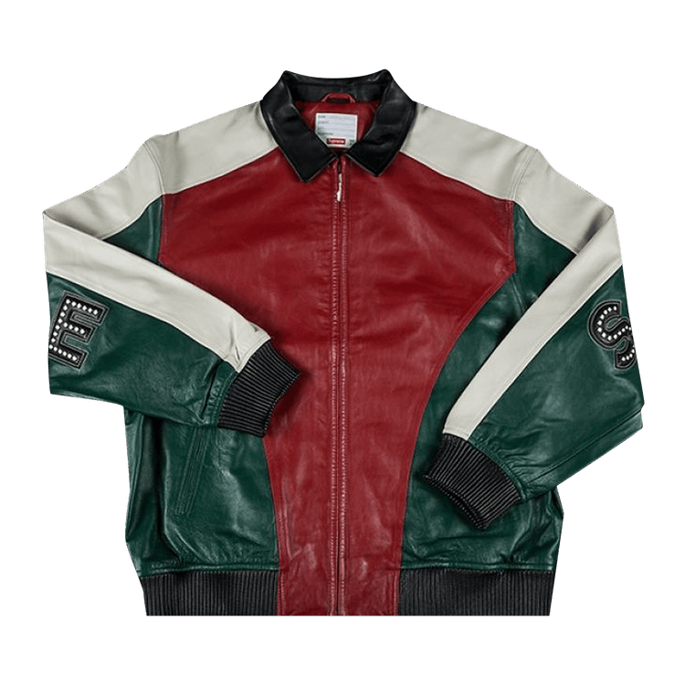 ジャケット・アウター SUPREME Studded Arc Logo Leather Jacket Supreme Studded Arc Logo Leather Jacket (SS18) - $698