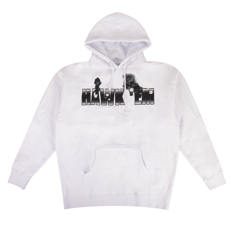 Buy Vlone x Pop Smoke Hawk 'Em Hooded Sweatshirt 'White