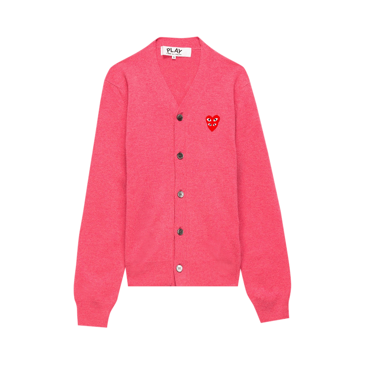 Buy Comme des Garçons PLAY V-Neck Cardigan 'Pink' - P1N076 4 | GOAT