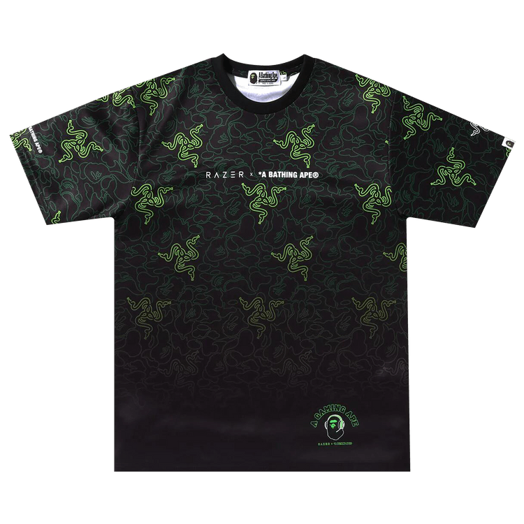 Buy BAPE x Razer Neon Camo Team Tee 'Green' - 1I23 109 904