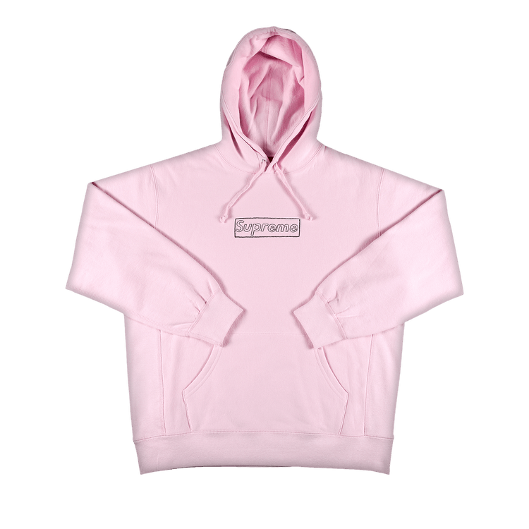 Buy Supreme x KAWS Chalk Logo Hooded Sweatshirt 'Light Pink' - SS21SW39  LIGHT PINK | GOAT