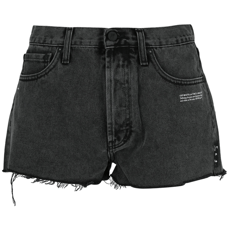 Off White Denim Shorts Dark Grey Culture Circle